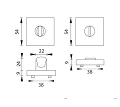 M.P MP - ROSETTA Square Rosette - HR