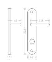 ACT Anna F4 champagne - Gable Door Handle