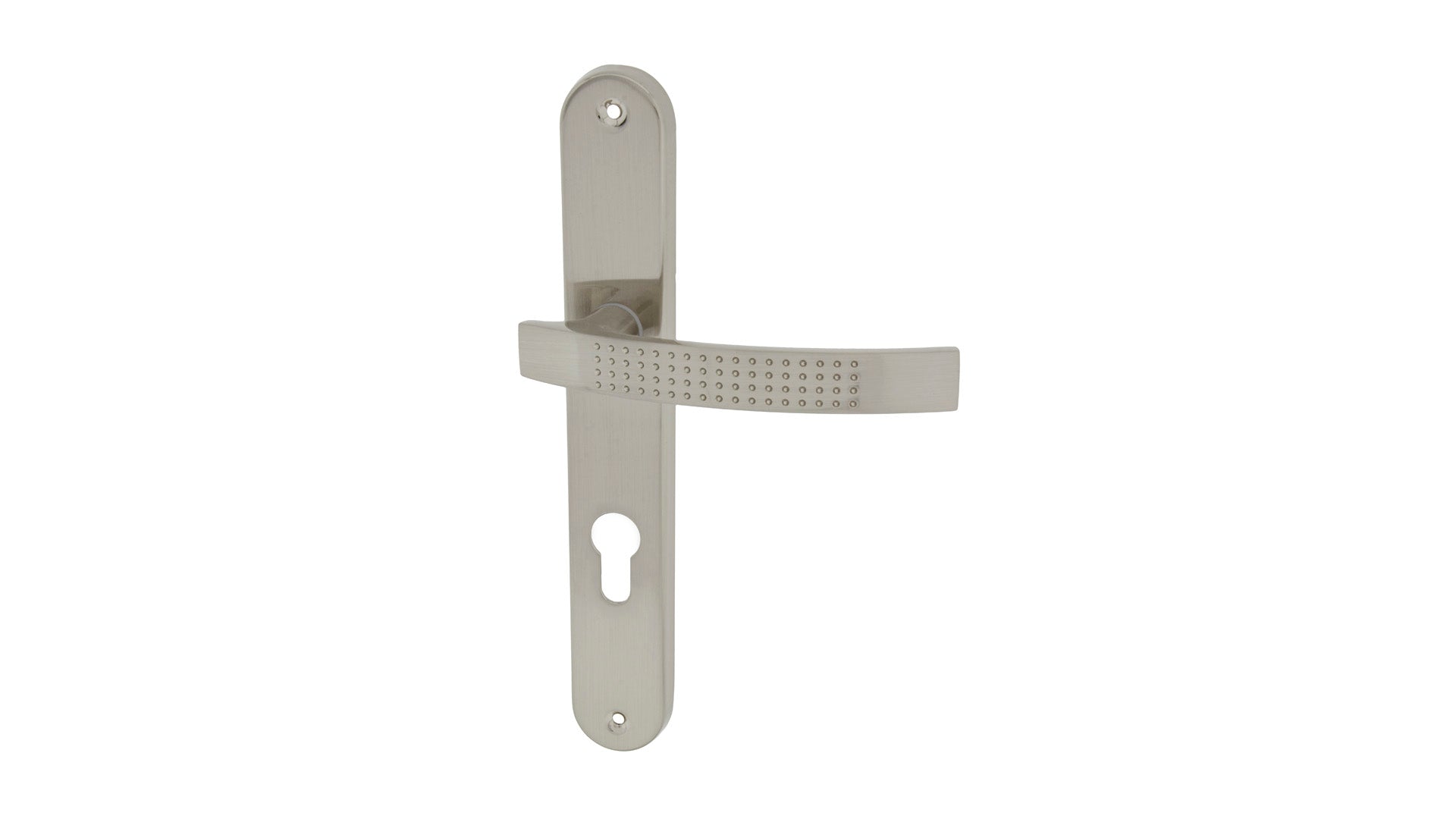Astro Nickel Satin - Door Handle on a Backplate