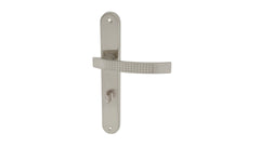 Astro Nickel Satin - Door Handle on a Backplate