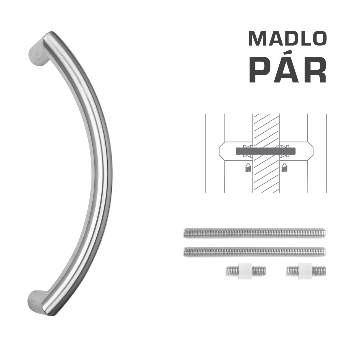 FT - HANDLE code K39 â‚¬Å¡Â¬Â¹Ã†â€™Â¦ 32 mm UN pair - Round off-set handles