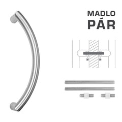 FT - HANDLE code K39 â‚¬Å¡Â¬Â¹Ã†â€™Â¦ 32 mm UN pair - Round off-set handles