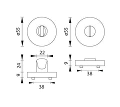 M.P MP - ROZETA Round Rosette - R