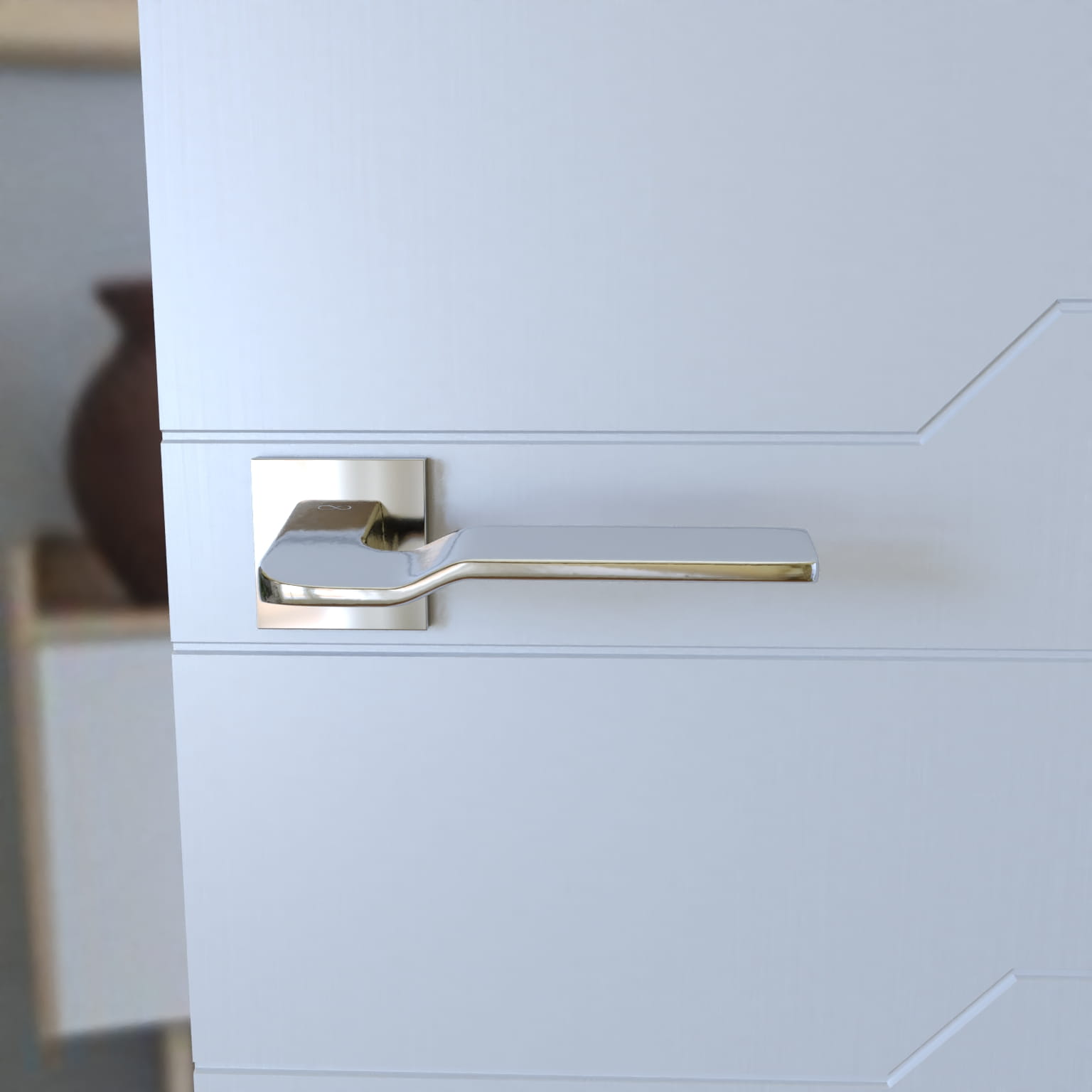 Infinity Line Bali SLIM Chrome KBLA S 700 - Door Handle on a Square Rose