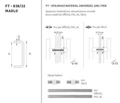 FT - HANDLE code K38 â‚¬Å¡Â¬Â¹Ã†â€™Â¦ 32 mm UN pair - Round off-set handles