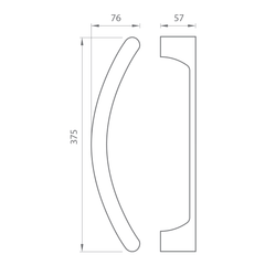 COLOMBO CB - HANDLE ONE 350 - Round off-set handles