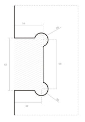 JNF - Glass holder IN.05.305 - Fittings for sliding glass doors