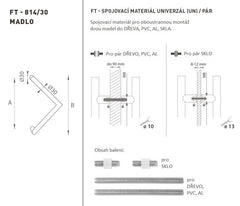 FT - HANDLE code K14 â‚¬Å¡Â¬Â¹Ã†â€™Â¦ 30 mm UN pair - Round off-set handles