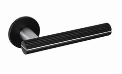 Infinity Line CAPRI KPRI S B00/M700 black/chrome matt - Door Handle on a Round Rose