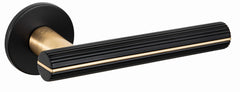 Infinity Line CAPRI KPRI S B00/MG00 black-gold matt - Door Handle on a Round Rose