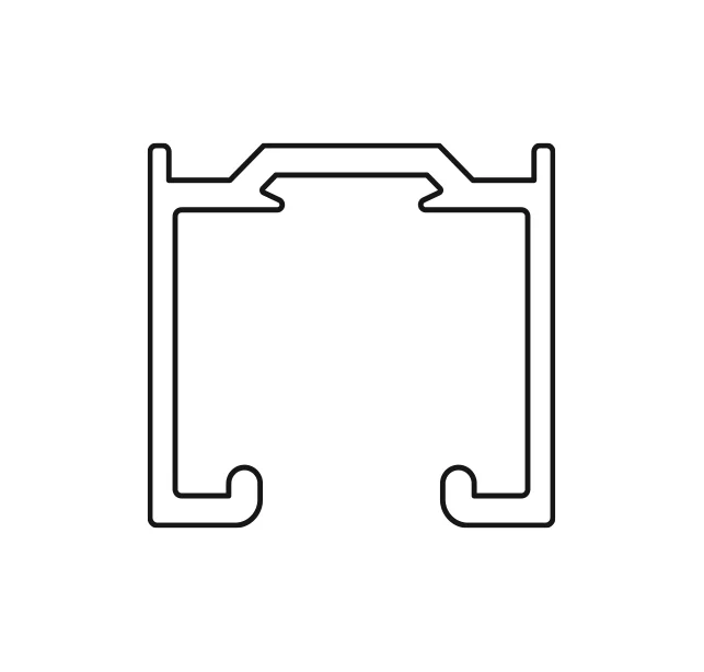 SC - Aluminum profile 100 SILENT MB, ART.0195