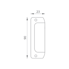 BA - Madelko 3810 - Shells and handles for sliding wooden doors