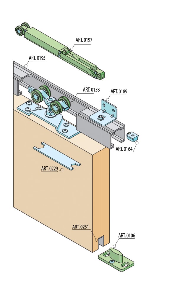 SC - SLIDING SYSTEM SERIES 100 SILENT WITH 40 KG SP
