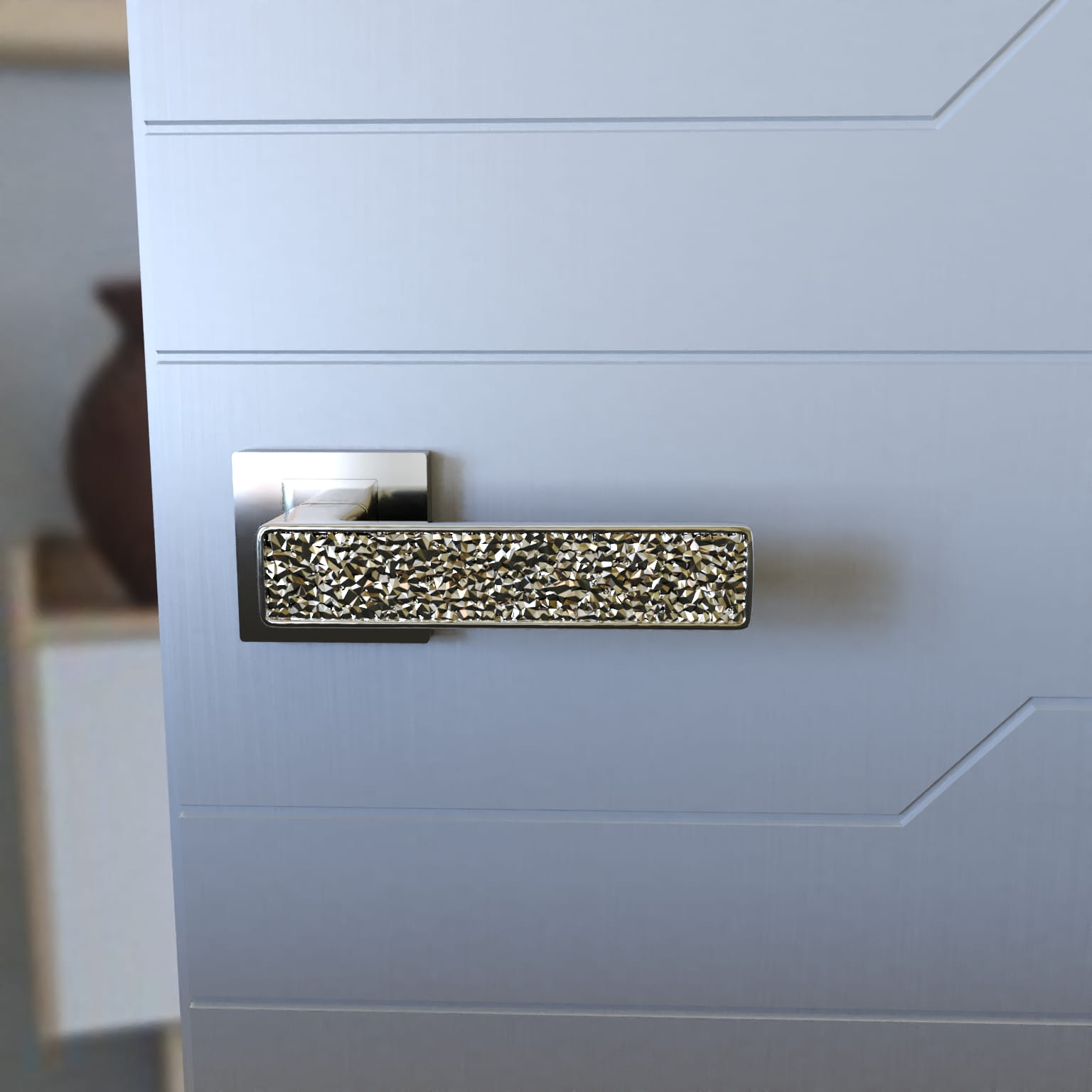 Infinity Line Concept KCK 700 Chrome/glamour - Door Handle on a Square Rose