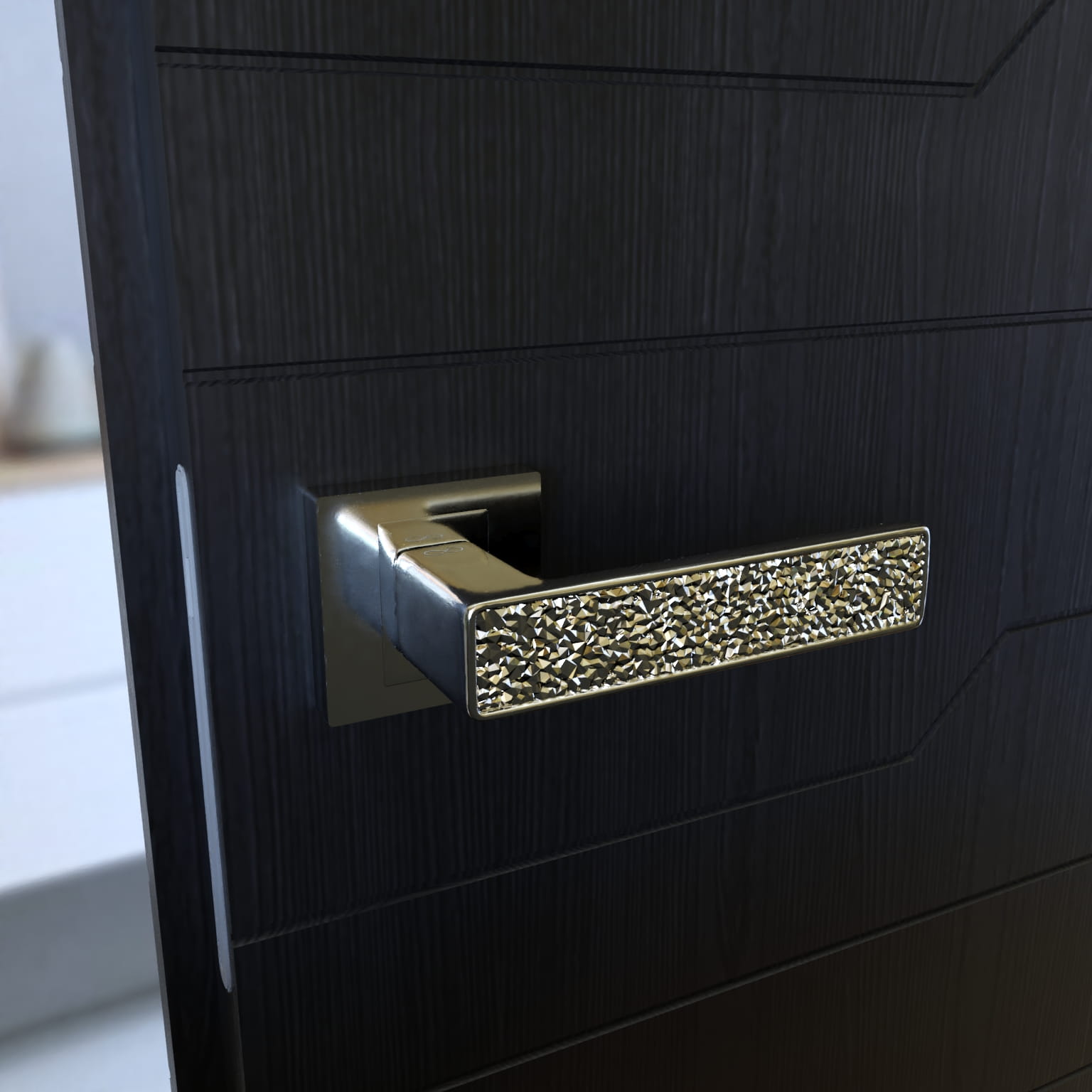Infinity Line Concept KCK 700 Chrome/glamour - Door Handle on a Square Rose