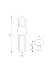 M.P MP - ROMEO AND JULIET BALLS - Straight balls on oval shields