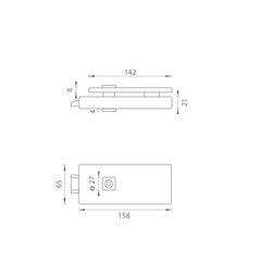 M.P MP - UNIQUE R8 - LOCK for glass doors - without front opening - Locks for glass doors