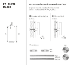 FT - HANDLE code K38 â‚¬Å¡Â¬Â¹Ã†â€™Â¦ 32 mm UN pc - Round off-set handles