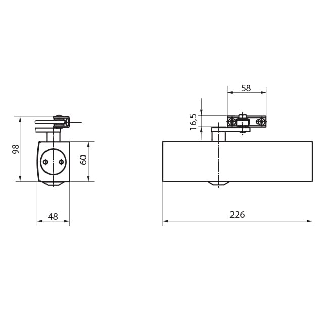 GZ - TS 2000 V self-closing frame
