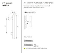 FT - HANDLE code K00 â‚¬Å¡Â¬Â¹Ã†â€™Â¦ 35 mm ST pc - Round straight handle