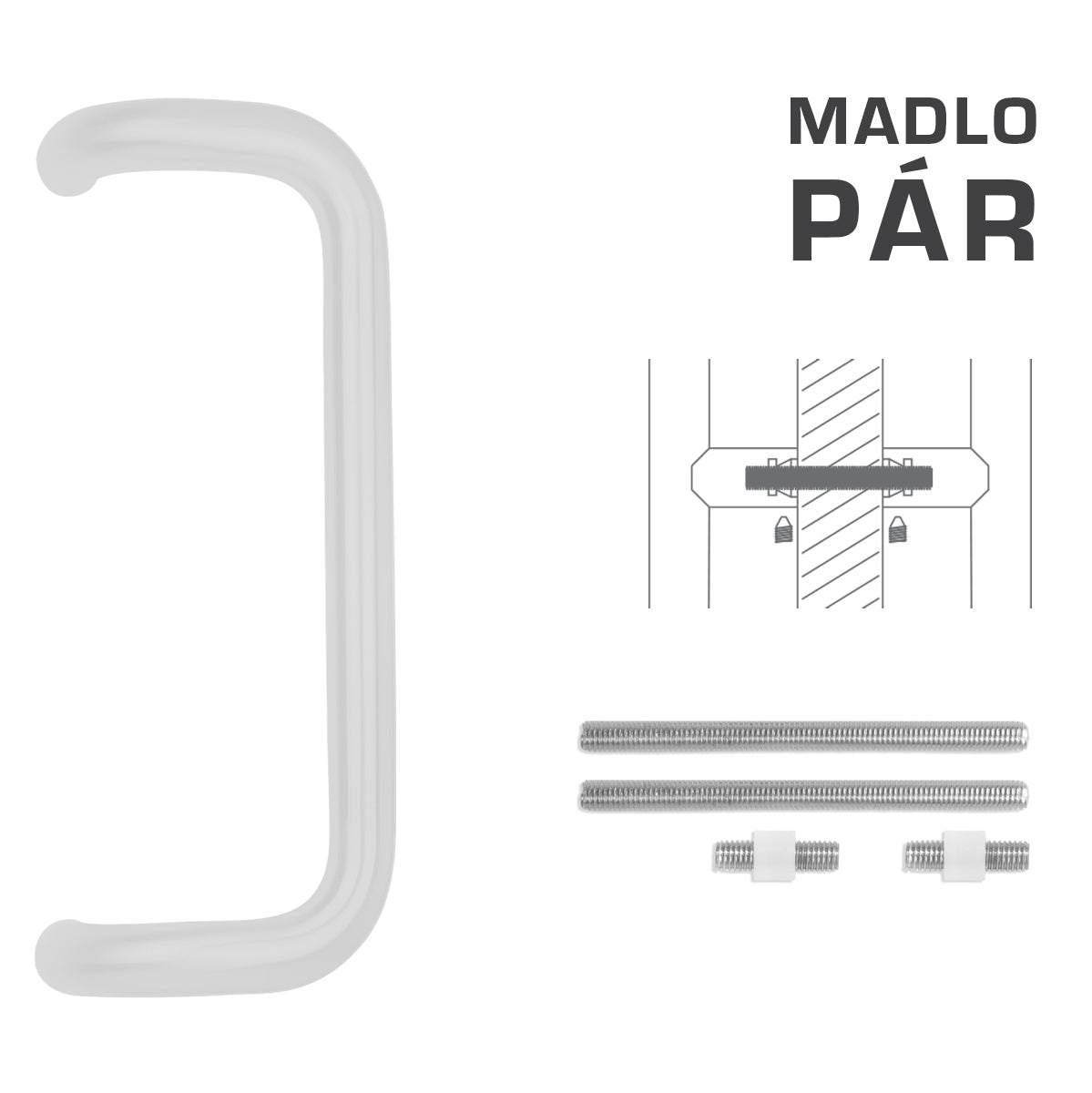 FT - HANDLE code K38 â‚¬Å¡Â¬Â¹Ã†â€™Â¦ 32 mm UN pair - Round off-set handles