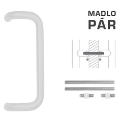 FT - HANDLE code K38 â‚¬Å¡Â¬Â¹Ã†â€™Â¦ 32 mm UN pair - Round off-set handles