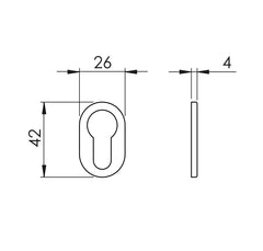 BORING - VERUM ITALY VM - ROSE - 4UOR - Narrow oval rosettes