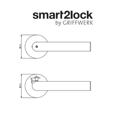 Griffwerk GK - LUCIA PIATTA S - R - S2L with locking - Handles on round rosettes