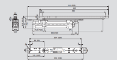 Dormakaba DORMA ITS 96 B size 3-6 silver - concealed door closer with sliding rail