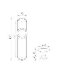 NI - RAMA - BALL ON SHIELD - Straight balls on oval shields