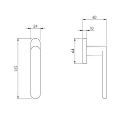 BORING - VERUM ITALY VM - DK - PURE - R - Oval handles for euro windows
