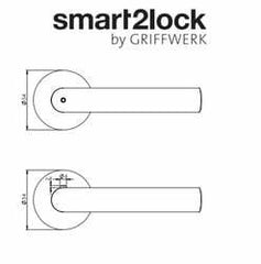 Griffwerk GK - LORITA PIATTA S - R - S2L with locking - Handles on round rosettes