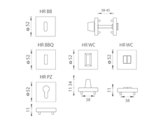 Tupai TI - ROZETA Square Rosette - HR