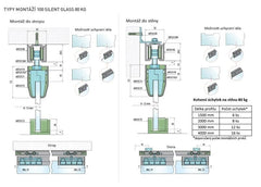 SC - SLIDING SYSTEM SERIES 100 SILENT GLASS 80 KG