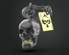 MTM - KEY FOB - Black skull - Key rings