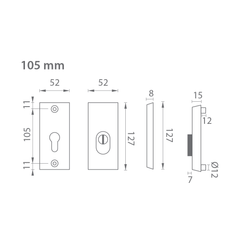 AXA - ROSETTA OMEGA2 PLUS Square Rosette