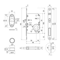AGB - Set for revolving door WAVE - HR PZ - Shells for revolving doors