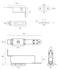 JNF - Hydraulic pivot IN.05.204 - Pivot hinges and hinges for wooden doors