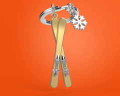 MTM - KEY KEY - Gold skis - Key rings