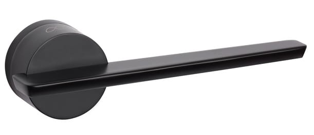 Gemello KGML B00 Black Door Handle on a Round Rose