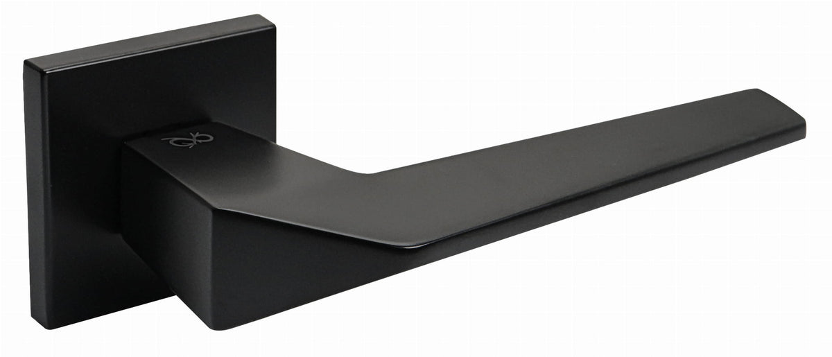 Infinity Line ICE black KCE B00 - Door Handle on a Square Rose
