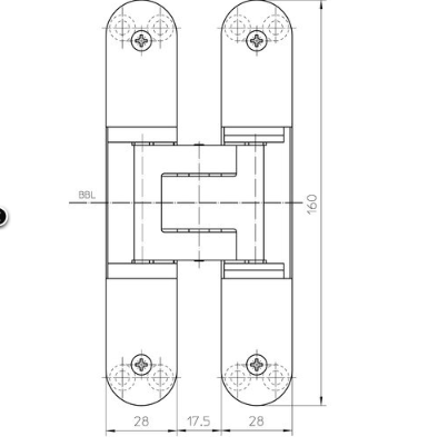Door hinge Simonswerk Tectus 340 3D - 80kg