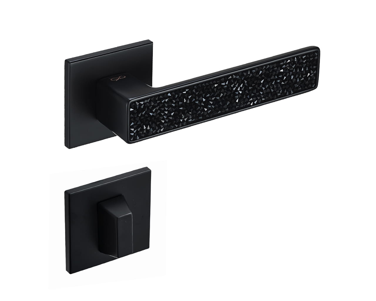 Infinity Line Concept KCK B00 Black/glamour - Door Handle on a Square Rose
