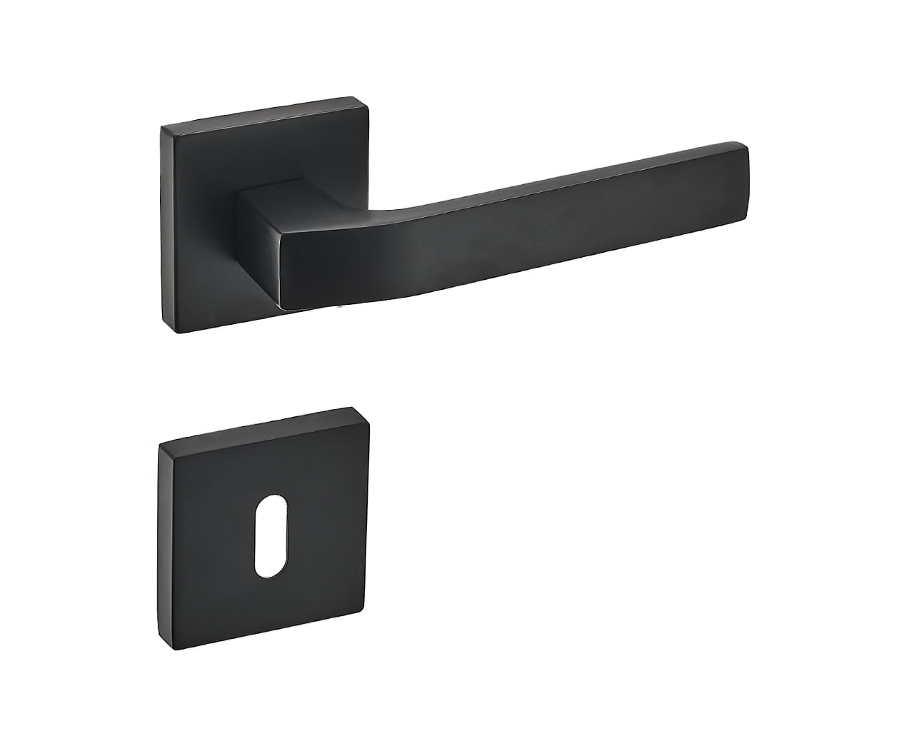 Infinity Line Carlo KCL B00 Black - Door Handle on a Square Rose