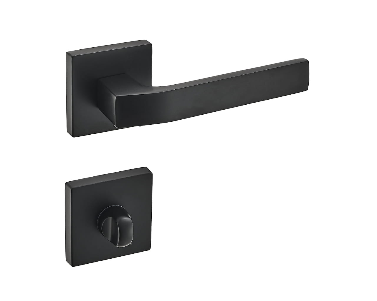 Infinity Line Carlo KCL B00 Black - Door Handle on a Square Rose