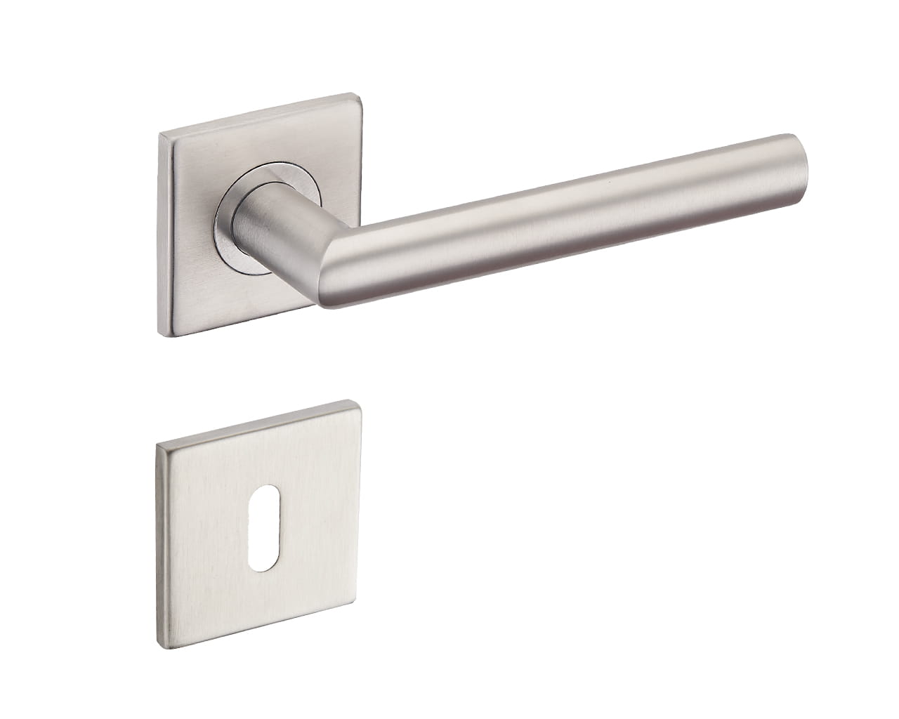 Infinity Line Duo KDU 500 Stainless Steel - Door Handle on a Square Rose