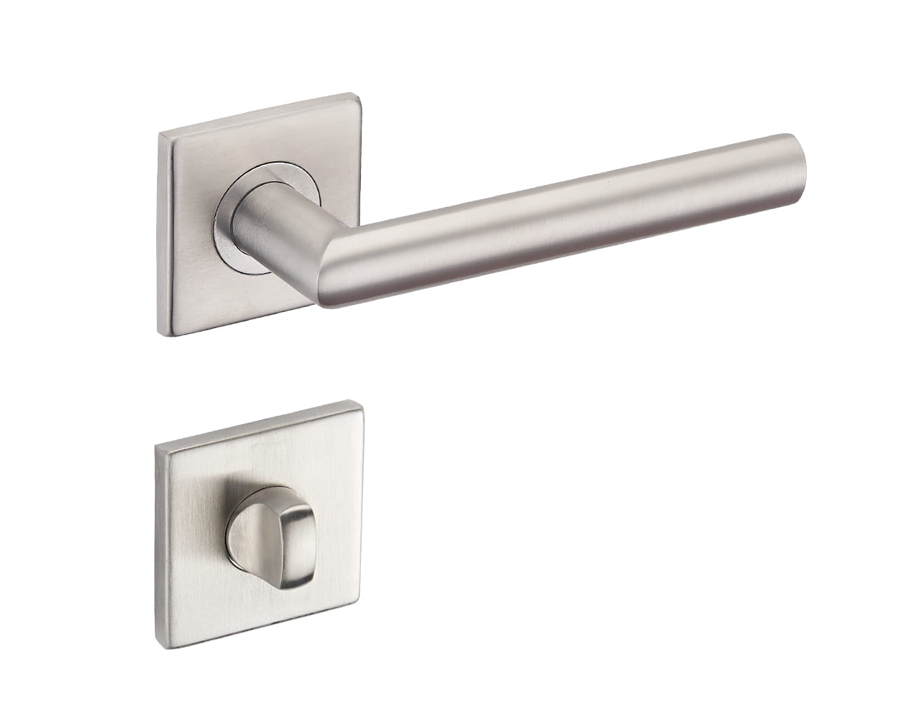 Infinity Line Duo KDU 500 Stainless Steel - Door Handle on a Square Rose