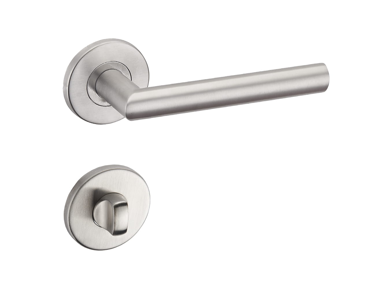 Infinity Line Duo KDU O 500 Stainless Steel - Door Handle on a Round Rose