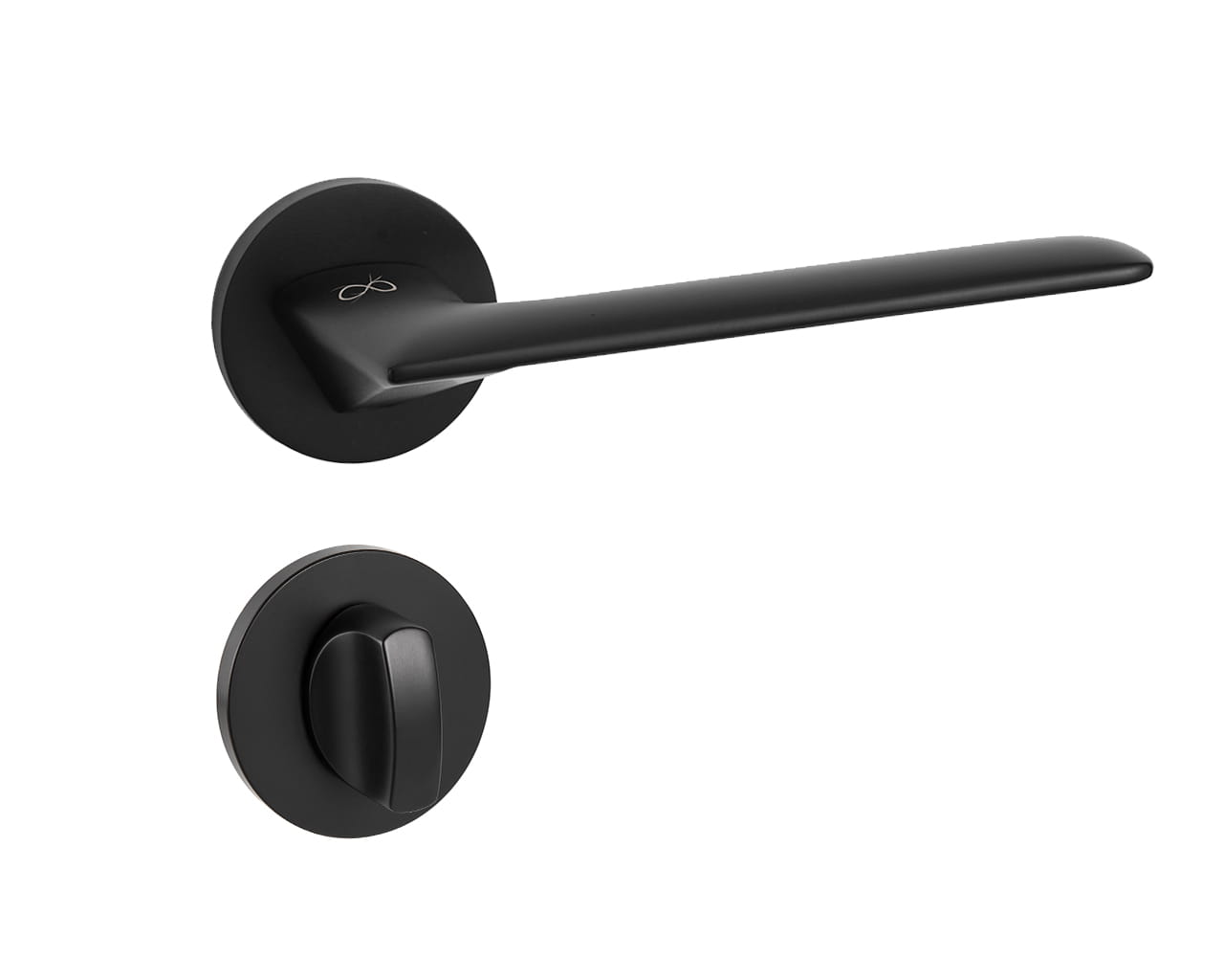 Infinity Line Giulietta SLIM KGUL S O B00 Black - Door Handle on a Round Rose