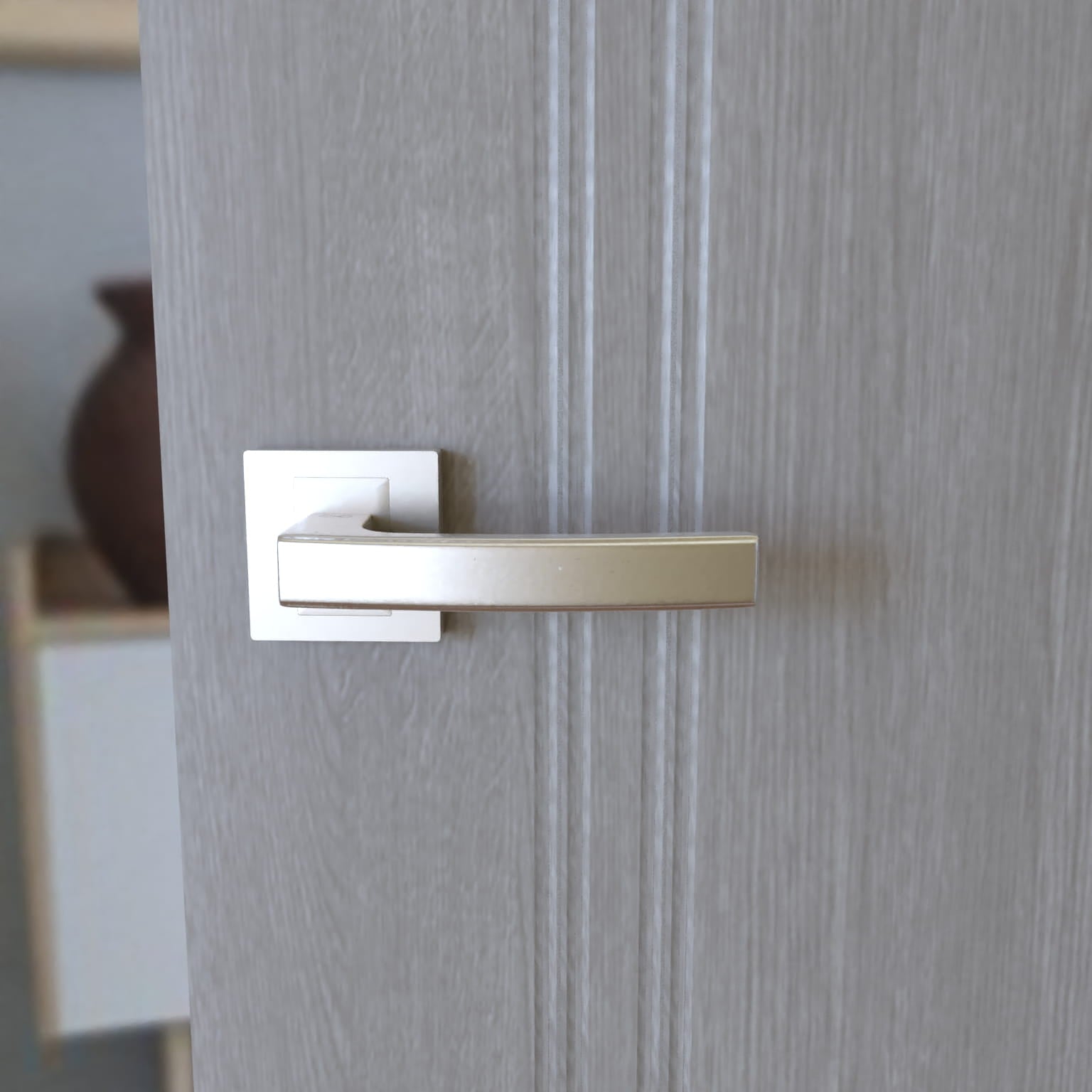 Infinity Line Hermes KHR 300 Satin - Door Handle on a Square Rose